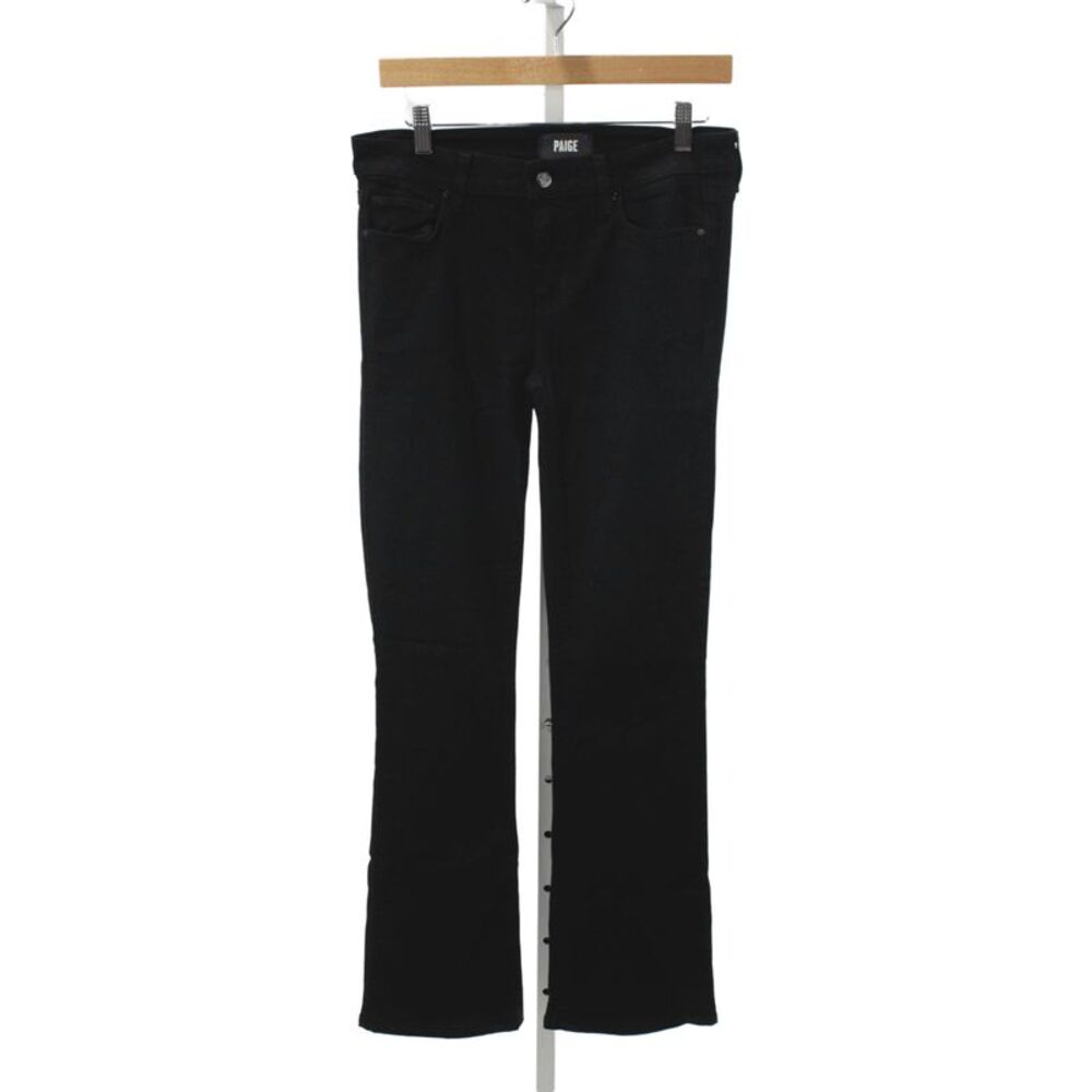 Paige Black Label Womens Bootcut Jeans Black Cotton Size 28